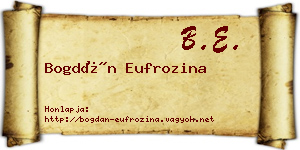 Bogdán Eufrozina névjegykártya